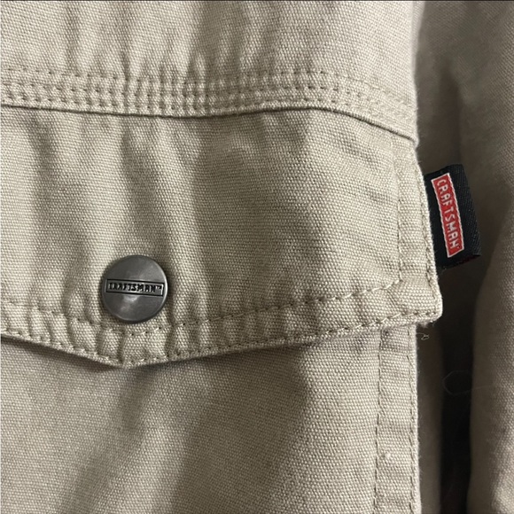 Vintage CRAFTSMAN Layered Canvas Work Jacket Plaid Flannel Fleece Lined Mens XXL - Picture 7 of 9